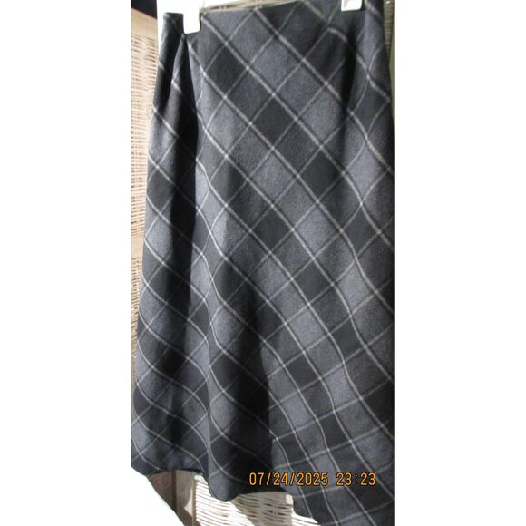 Valerie by Valerie Stevens Wool skirt long size 10 women's lined black gray - Picture 1 of 8